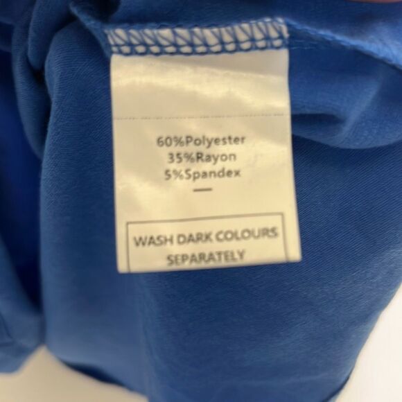 Ofeefan Womens Blue Crew Neck Pleated Front Sleeveless Tank Dress Blue Small NWT - Picture 7 of 8